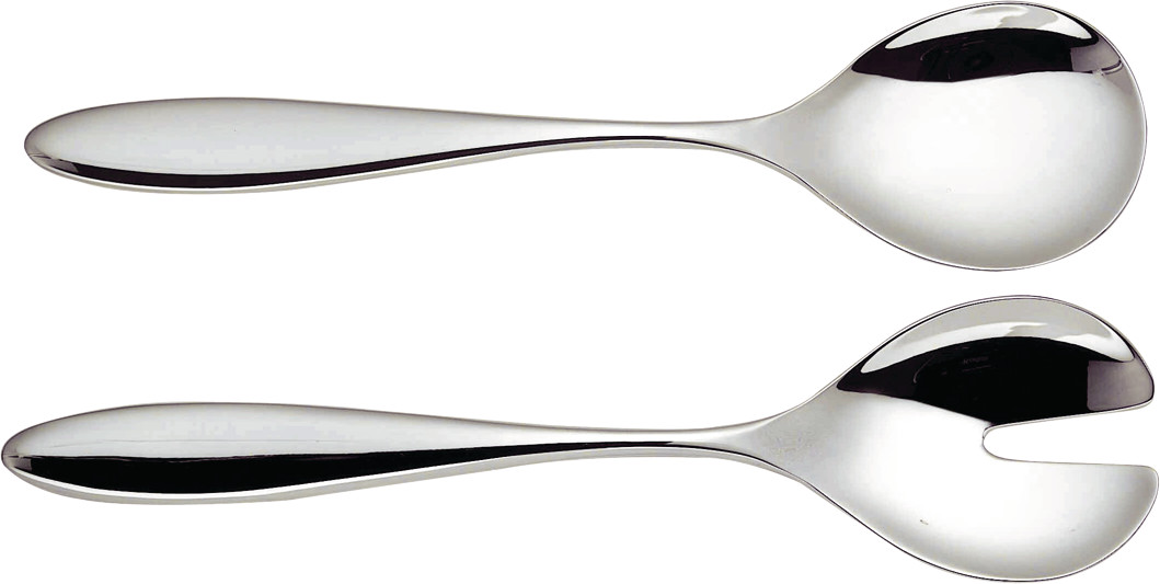 Alessi Mami salladsbestick 26 cm Rostfritt stål | Skandinavisk Design | Salladsbestick | Silverfärgad