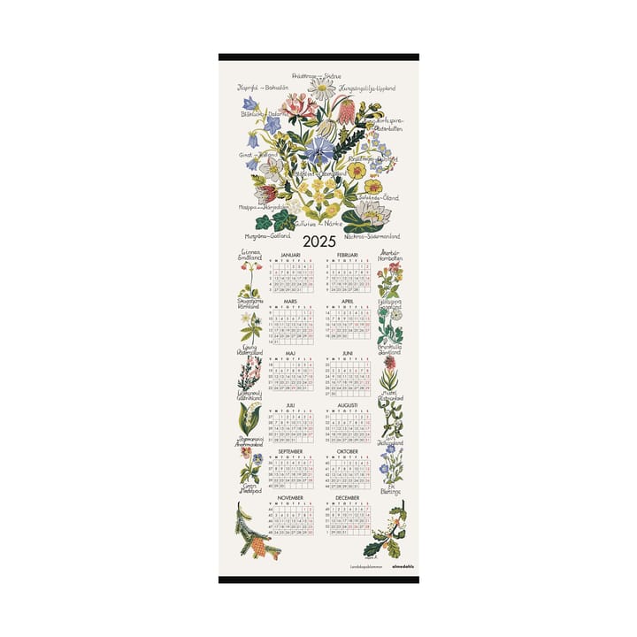 Landskapsblommor kalender 2025 - 35x90 cm - Almedahls