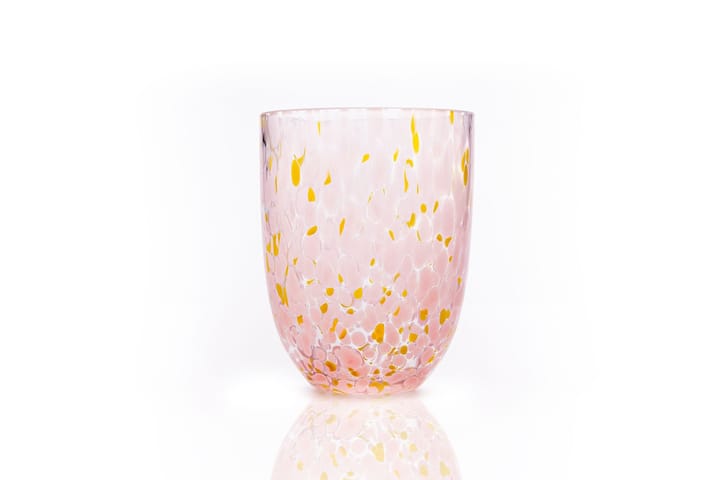 Confetti dricksglas 25 cl - Rosa - yellow - Anna Von Lipa