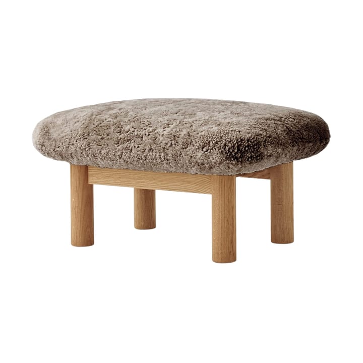 Brasilia fotpall - Natural oak-Sahara sheepskin curly - Audo Copenhagen