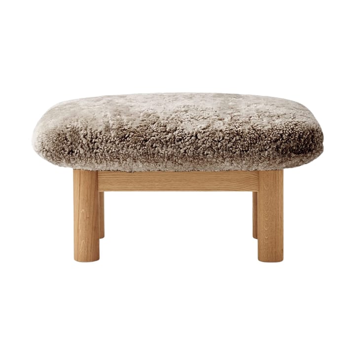 Brasilia fotpall - Natural oak-Sahara sheepskin curly - Audo Copenhagen