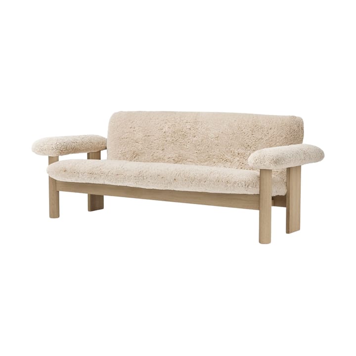 Brasilia soffa 2-sits - Natural oak-Nature sheepskin curly - Audo Copenhagen