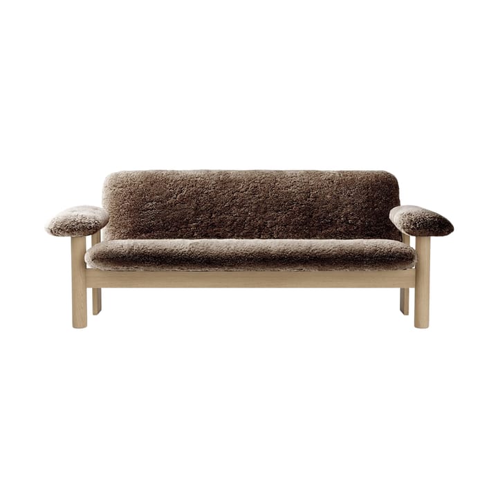 Brasilia soffa 2-sits - Natural oak-Sahara sheepskin curly - Audo Copenhagen