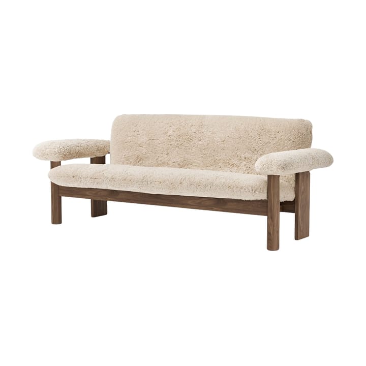 Brasilia soffa 2-sits - Walnut-Nature sheepskin curly - Audo Copenhagen