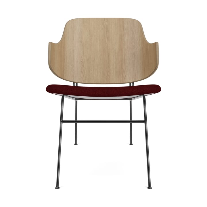 The Penguin loungestol klädd sits - Natural oak-Baru 0570 Red - Audo Copenhagen