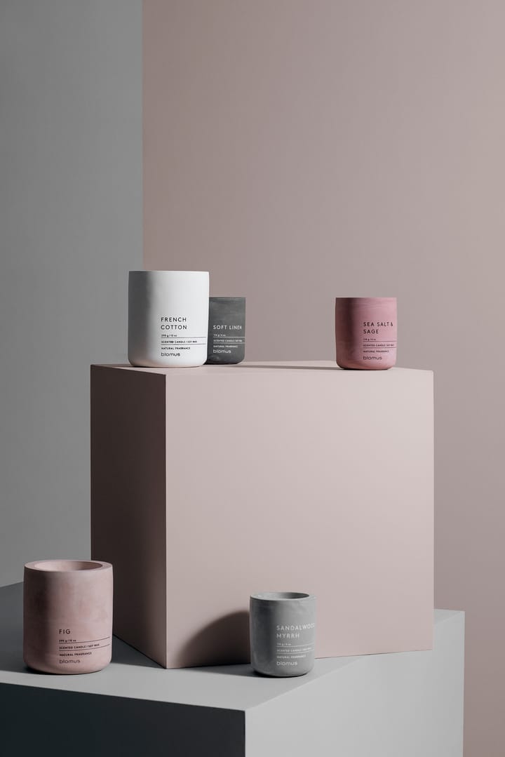 Fraga doftljus 24 timmar - Sea salt & Sage-Withered Rose - blomus