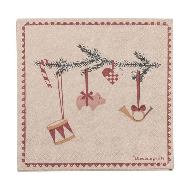 Yule pappersservettet 33x33 cm 20-pack, Multi Bloomingville