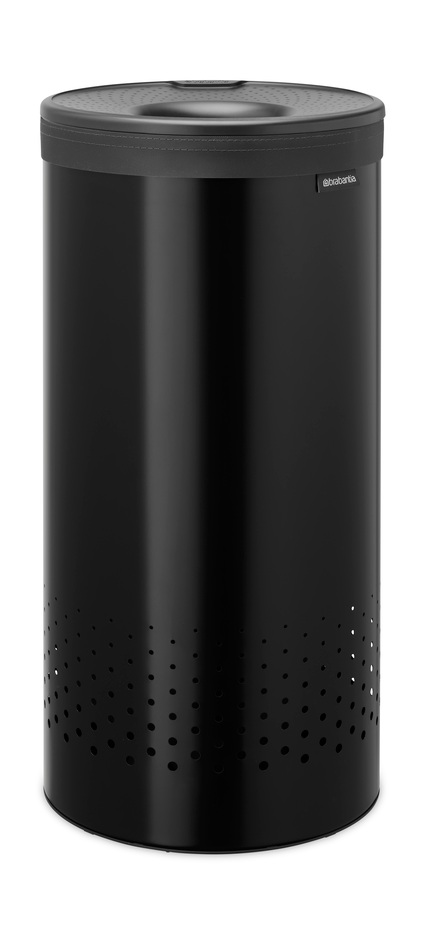 Brabantia tvättkorg plastlock 35 L - Mattsvartt - Brabantia