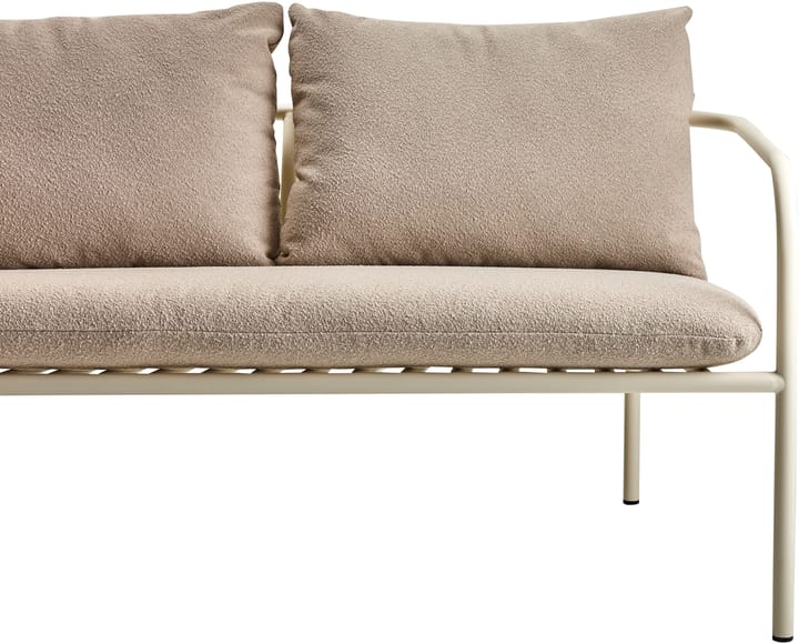 Bendt soffa, Teddy beige-pearl white Brafab