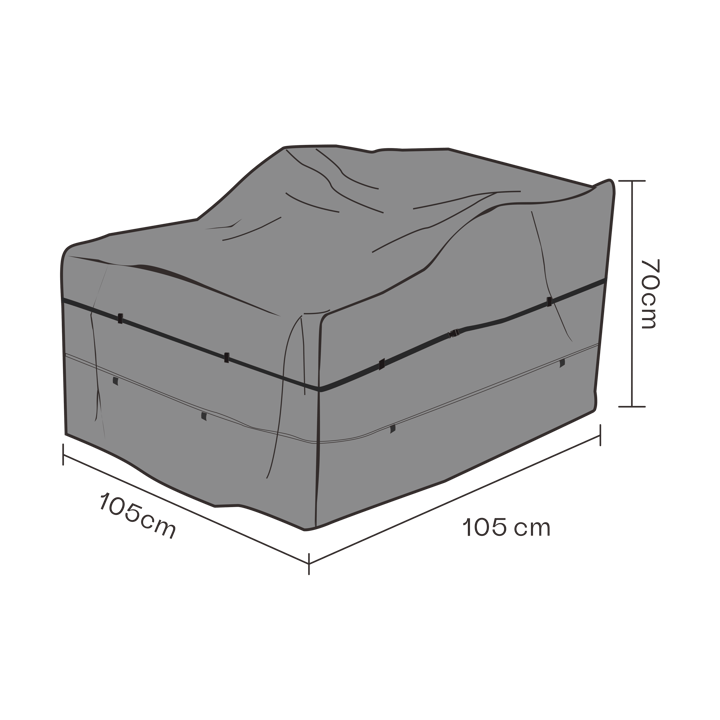 Brafab möbelskydd fåtölj - Svart 105 cm - Brafab