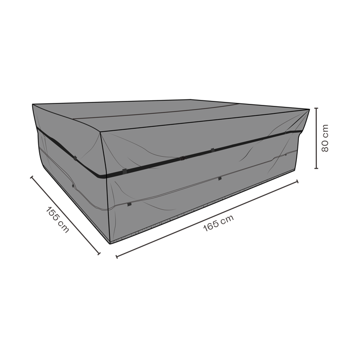 Brafab möbelskydd matgrupp - Svart 165x155 cm - Brafab