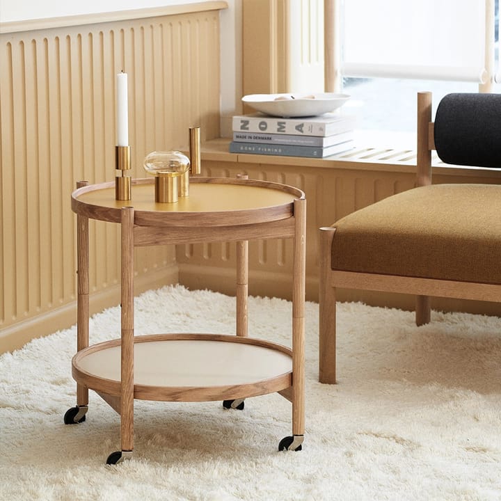 Bølling Tray Table model 50 rullbord, base, rökoljat ekstativ Brdr. Krüger