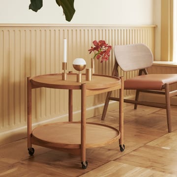 Bølling Tray Table model 60 rullbord - clay, oljat valnötsstativ - Brdr. Krüger