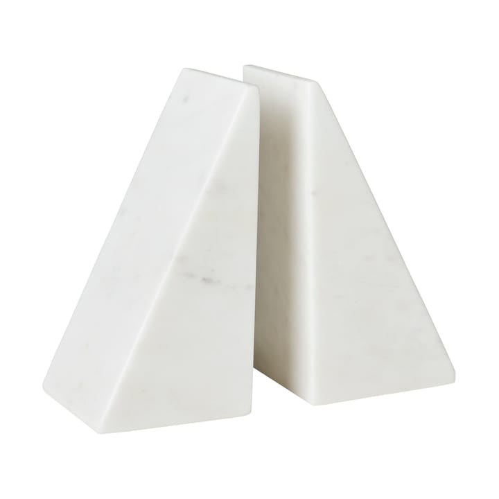 Jarl bokstöd 2-pack, White marble Broste Copenhagen