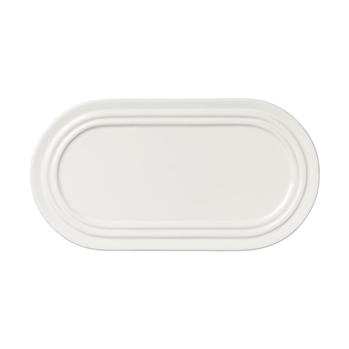 Broste Copenhagen Stevns tallrik oval 27,5 cm Chalk white