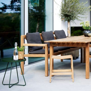 Grace 3-sits bänk - Dark grey, teak - Cane-line