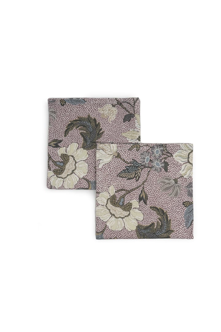 Servett 2-pack 45x45 cm - Blommig rosa - Ceannis