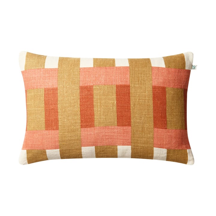 Benaras kuddfodral 40x60 cm - Khaki-rose-apricot orange - Chhatwal & Jonsson