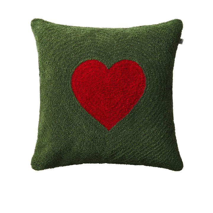 Love kuddfodral 50x50 cm - Forest green-red - Chhatwal & Jonsson