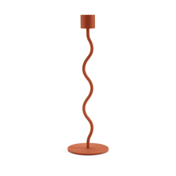 Curved ljusstake 26 cm, Brick red Cooee Design