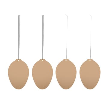 Easter Deco �ägg påskdekoration 4-pack - Cafe au lait - Cooee Design