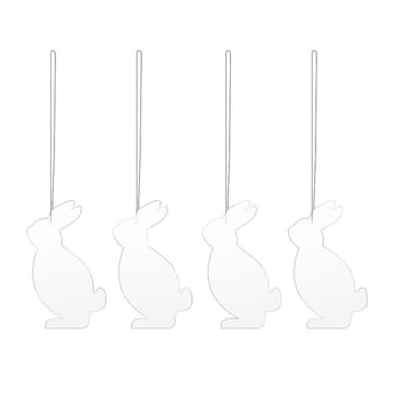 Easter Deco hare påskhänge 4-pack - White - Cooee Design