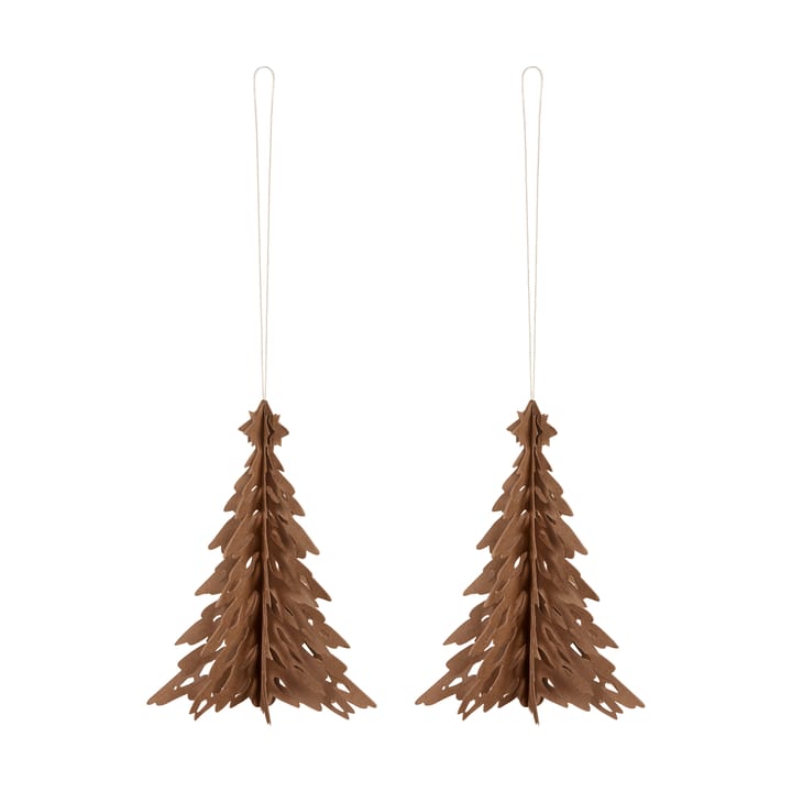 Paper Pinetree dekorationshänge 2-pack, Coffee Cooee Design