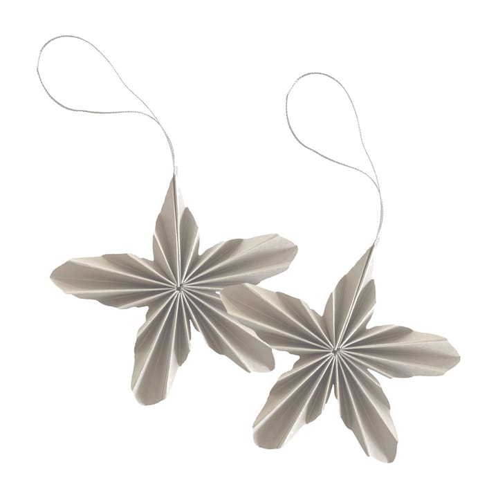 Paper Stars julhänge 2-pack - Natural - Cooee Design