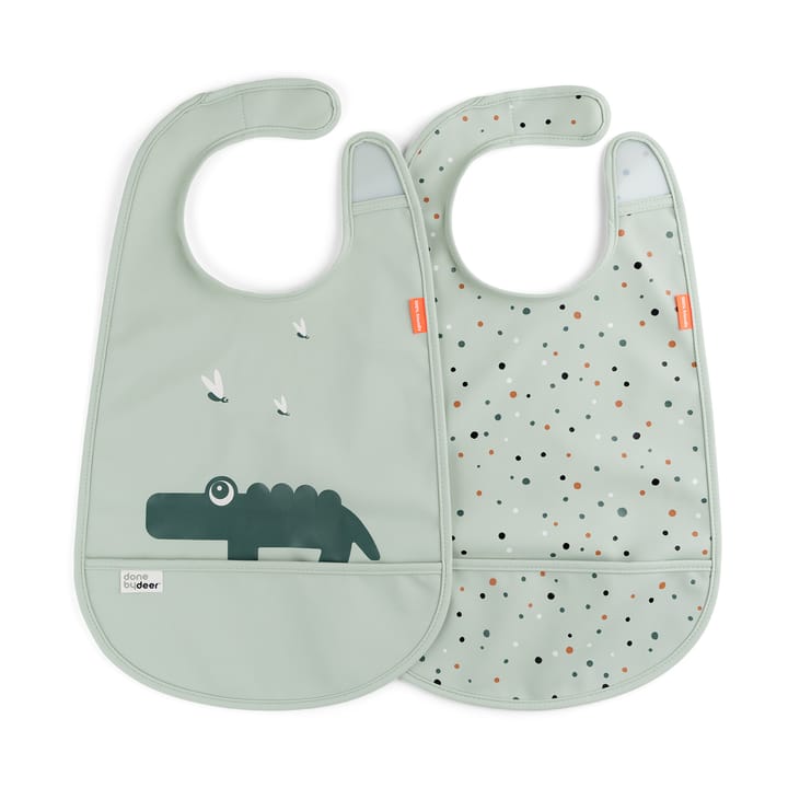 Croco haklapp med kardborre 2-pack - Green - Done by deer