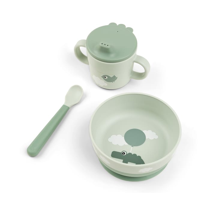 Happy Clouds foodie first meal servisset 3 delar - Green - Done by deer