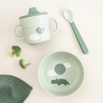 Happy Clouds foodie first meal servisset 3 delar - Green - Done by deer