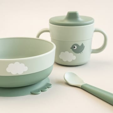 Happy Clouds foodie first meal servisset 3 delar - Green - Done by deer