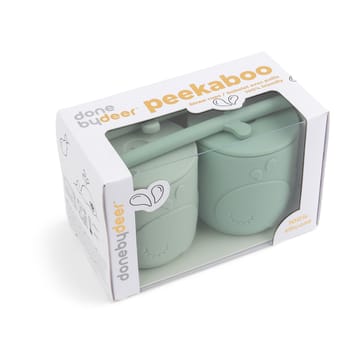 Wally mugg med peekaboo sugrör 2-pack - Green - Done by deer