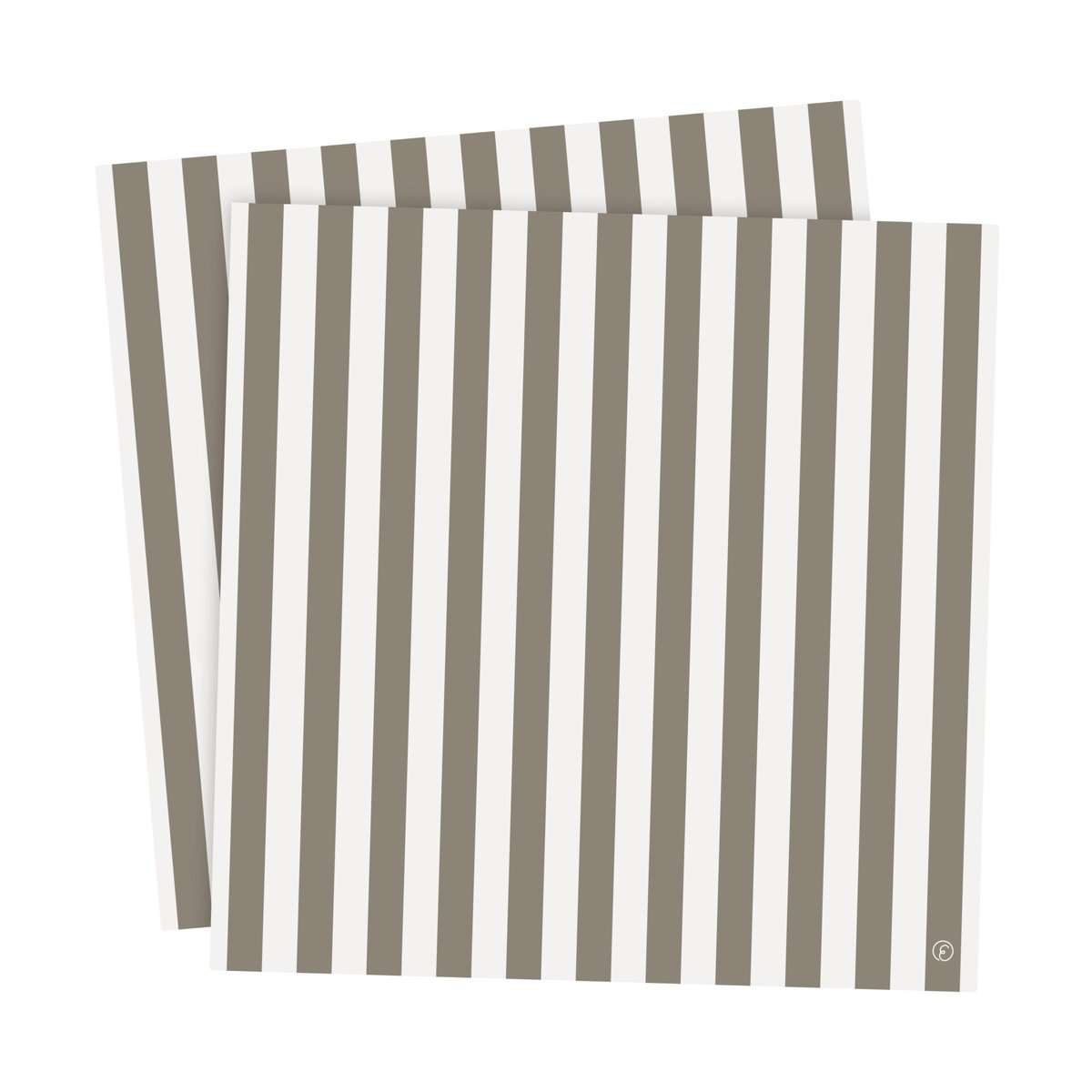 Ernst servett randig 33x33 cm 20-pack Mullvad-vit | Skandinavisk Design | Servetter | Vit