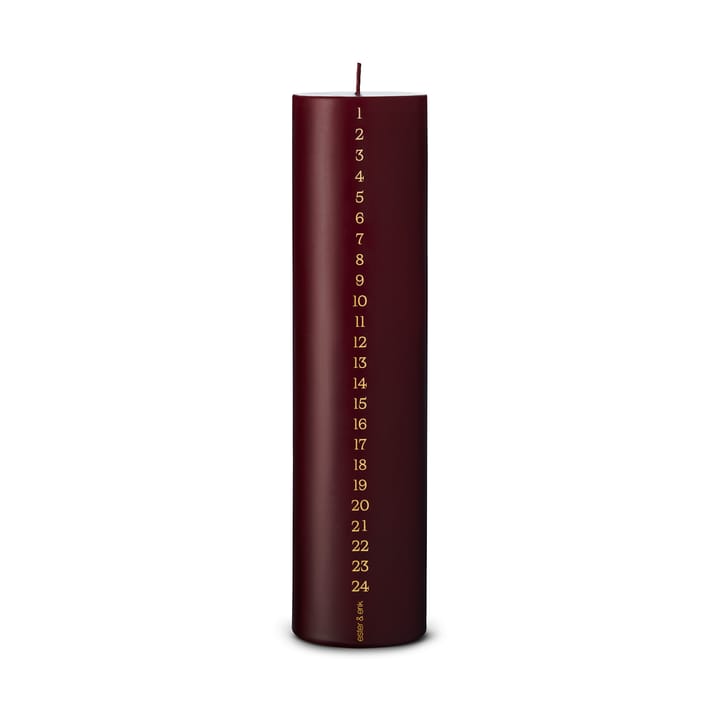 ester & erik kalenderljus 25 cm - 44/2 deep wine - Ester & erik