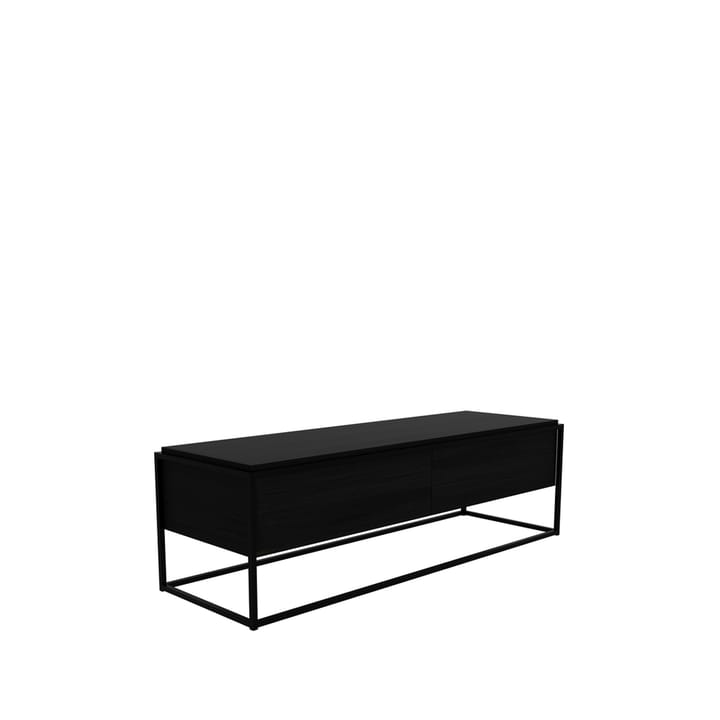 Monolit mediabänk 140x45 cm, Oak black-Black Ethnicraft