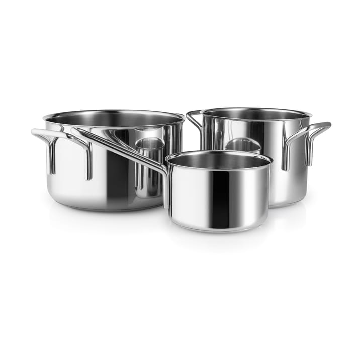 Eva Trio Stainless Steel grytset 3 delar - Rostfritt stål - Eva Solo