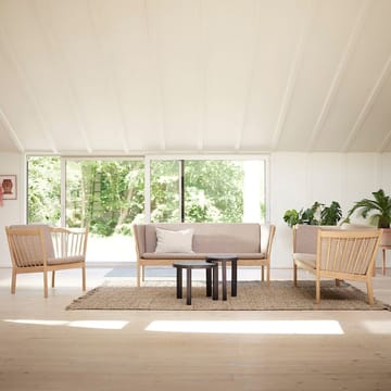 J146 fåtölj - Oak lacquered-light grey - FDB Møbler