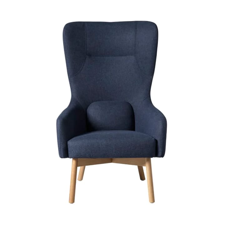 L35 Gesja Wing Chair fåtölj - Dark blue-lacquered oak - FDB Møbler