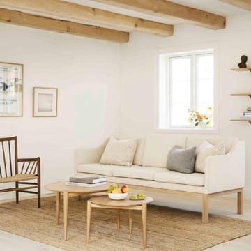 MK46 Mogens Koch 3-sits soffa - Lacquered oak-beige 90 - FDB Møbler