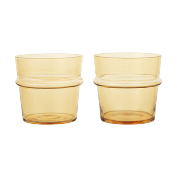 Boya dricksglas lågt 30 cl 2-pack - Yellow - Ferm Living