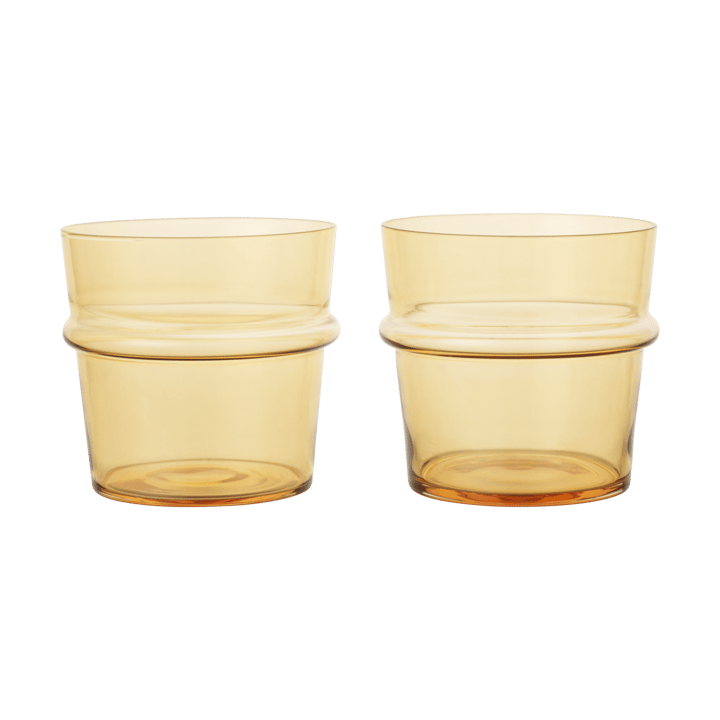 Boya dricksglas lågt 30 cl 2-pack - Yellow - Ferm Living