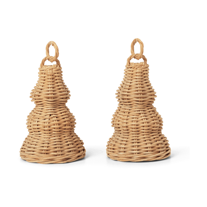 Braided Bell Baubles julhänge 2-pack - Natural - ferm LIVING