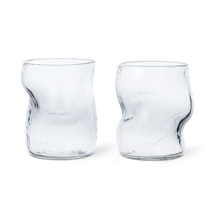 Dimple glas 27 cl 2-pack - Clear - ferm LIVING