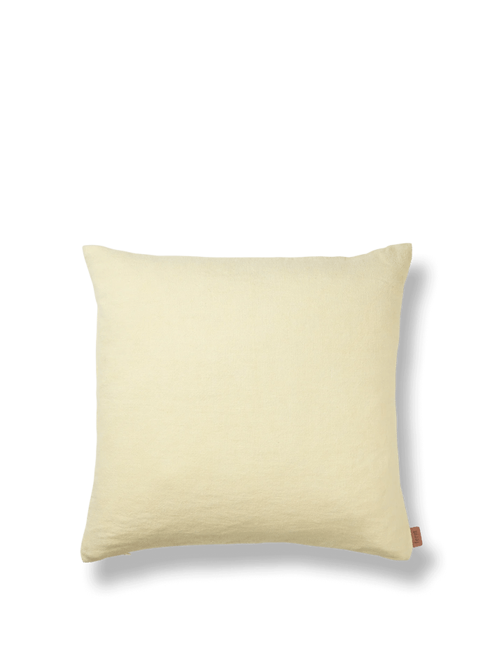 Heavy kuddfodral 50x50 cm Linne - Citron - Ferm LIVING