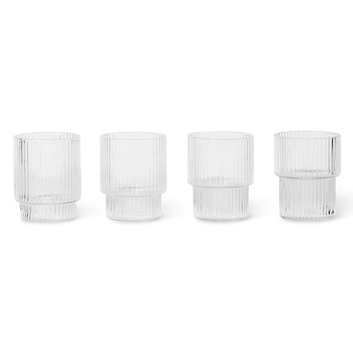 Ripple glas small 6 cl 4-pack - Klar - Ferm LIVING