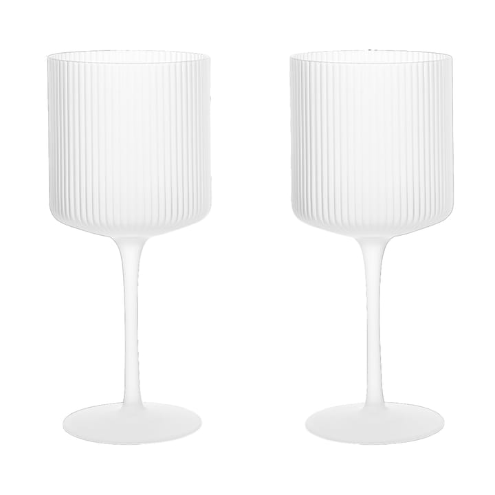 Ripple rödvinsglas 32,5 cl 2-pack - Frosted - ferm LIVING