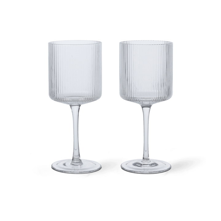 Ripple vitvinsglas 26 cl 2-pack - Clear - Ferm Living