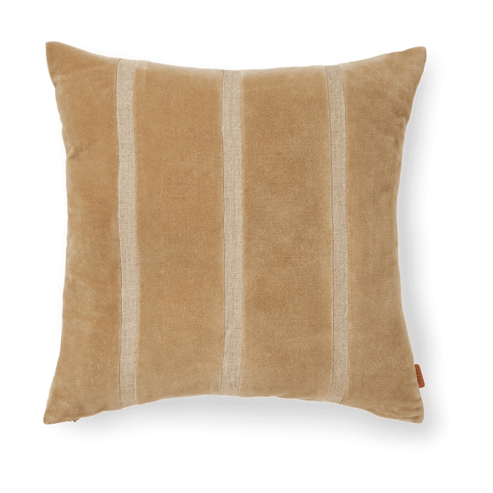 Senti Stripe kuddfodral 50x50 cm - Dark sand-linen - Ferm LIVING