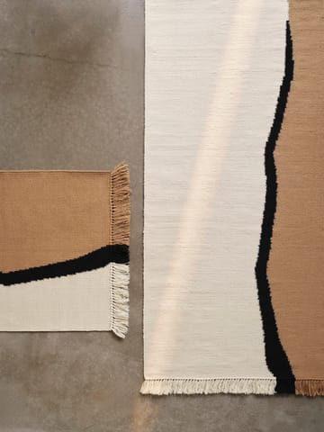 Soil Kelim matta - Dark sand-off white, 200x300 cm - ferm LIVING